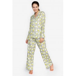 Pijama dama bumbac plin